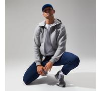 Berghaus Herren Logo Full Zip Hoodie, zusätzliche Wärme, extra bequem, Grau, M