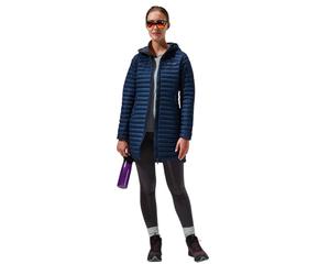 Berghaus Winterjacke Nula Micro Long (warm, wasserabweisend, PFC-frei) dunkelblau Damen, Größe 36