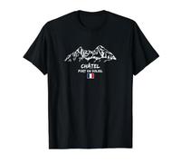 Bergpanorama Skiurlaub Apres-Ski Châtel Preisgünstiges Grafik-T-Shirt