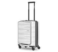 Bergpfeil Travel 4 Rollen Kabinentrolley 55 cm Laptopfach mit Dehnfalte weiss