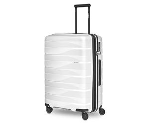 Bergpfeil Mittelgroßer Hartschalen Check-in Koffer |Trolley erweiterbar 45 x 27 x 66 cm aus hochwertigem Polypropylen-Material | Unisex Koffer nur 3,7 kg | Doppelrollen & TSA-Schloss (Travel)