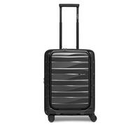 Bergpfeil Travel 4 Rollen Kabinentrolley 55 cm Laptopfach mit Dehnfalte schwarz