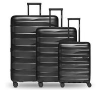 Bergpfeil Koffer-Set 3-teilig |Hochwertiges Polypropylen-Material |mit Dehnfalte erweiterbares Koffer-Set Unisex| Doppelrollen & TSA-Schloss (Travel)