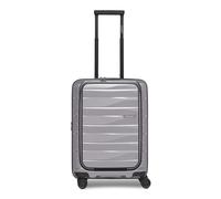 Bergpfeil Travel 4 Rollen Kabinentrolley 55 cm Laptopfach mit Dehnfalte grau