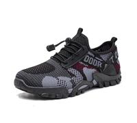 Bergschuhe Herren Leicht Trekkingschuhe Wanderschuhe Sportschuhe mit schnellverschluss Rutschfest Sohle Wanderstiefel Mesh Atmungsaktiv Sneaker Outdoor Wander Sommerschuhe Mode Turnschuhe 39 - 45