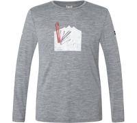 Bergzeit Basics Super.Natural Descent Break Herren Longsleeves grau Größe S Trekking Atmungsaktiv Merinowolle