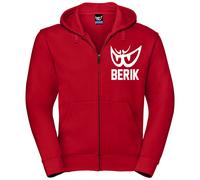 Berik Classic Z Zip Hoodie, weiss-rot, Größe S für Männer