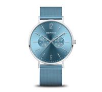 Bering Herren Armbanduhr 14240-809 Classic Collection Arctic Blue Multifunktion Edelstahl Saphirglas