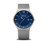 Bering 14440-007 Herrenuhr, Milanaise/Solar, Silber