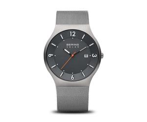 Bering 14440-077 Herrenuhr, Milanaise/Solar, Grau