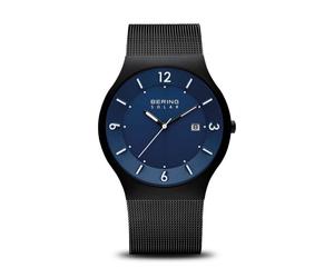 Bering 14440-227 Herrenuhr, Milanaise/Solar, Schwarz