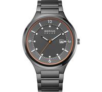 Bering Herren Armbanduhr 14442-777 Slim Solar Edelstahl grau