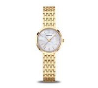 Bering Damenuhr Classic – Quarz, Edelstahl, Saphirglas, gold glänzend – 19126-734