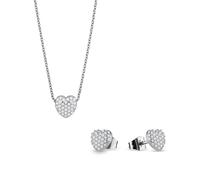 Bering 468-768-Steel Damenset, Kette/Ohrringe, Silber, Herz