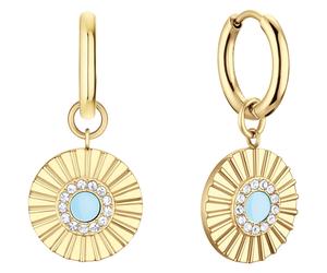 Bering 765-213-05 Ohrringe, Arctic Flower, Gold/Blau