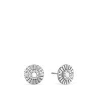 Bering 766-150-05 Ohrstecker, Arctic Flower, Silber/Weiß