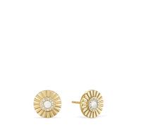 Bering 766-259-05 Ohrstecker, Arctic Flower, Gold/Weiß