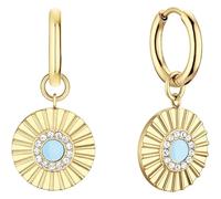 BERING Arctic Flowers Ohrringe Damen Edelstahl Gold/Blau