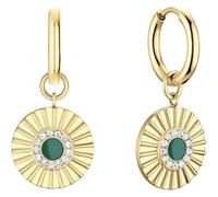 BERING Arctic Flowers Ohrringe Damen Edelstahl Gold/Grün