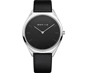 Bering Armbanduhr 17039-402 Ultra Slim Lederband schwarz