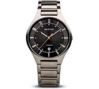 Bering Titanium-Armbanduhr, Herren Silber#Schwarz