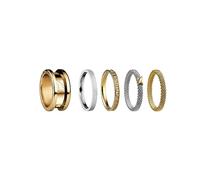 BERING Austauschbar Ring Set für Damen in Silber & Gold mit einzigartigem Twist- & Change System, Symphony-Set-E