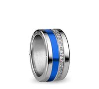 BERING Austauschbar Ringkombination für Damen in Silber & Blau mit einzigartigem Twist- & Change System, Amur