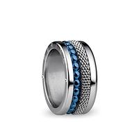BERING Austauschbar Ringkombination für Damen in Silber & Blau mit einzigartigem Twist- & Change System, Mississippi