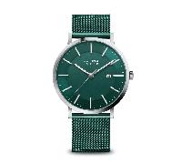 Bering Herrenuhr analog Solar mit Milanaise-Armband 15439-808