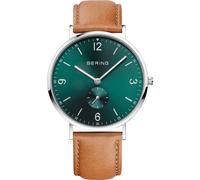 BERING Herren Analog Japanisches Quarzwerk Uhr mit Leder Armband 14040-508