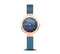 BERING Damen Analog Quarz Classic Collection Armbanduhr mit Edelstahl Armband und Saphirglas