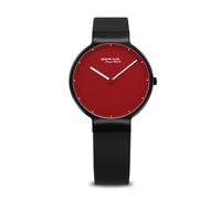 BERING Damen Analog Quarz Classic Collection Armbanduhr mit Silikon Armband und Saphirglas