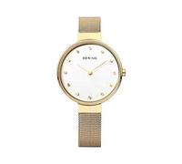 BERING Damen-Armbanduhr 34mm Armband Edelstahl + Gehäuse Quarz 12034-334