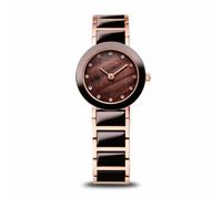 Bering Damen Armbanduhr Ceramic 22 mm Armband Edelstahlband mit Keramikelementen...