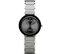 Bering Damen Armbanduhr Charity 29 mm Armband Edelstahlband mit Keramikelementen...