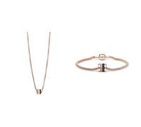 BERING Damen Donube Set | Halskette und Armband aus Edelstahl in Roségold