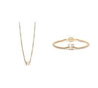 BERING Damen Ebro Set | Halskette und Armband aus Edelstahl in Gold