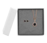 BERING Damen Kette Ohrring Set, roségoldfarben,aus Edelstahl - 429-709-Black