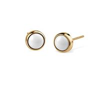 BERING Ohrstecker Ceramic Link aus Edelstahl & Keramik Weiss