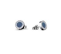 BERING Damen-Ohrstecker rund aus Edelstahl Sparkling effect blau 707-179-05