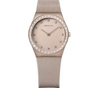 Bering Damen Quarz Uhr | Armbanduhr 30 mm Edelstahlgehäuse und Perlmutt Zifferblatt | Milanaisearmband | Saphierglas | 5 ATM | 12430