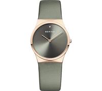 Bering Damen Quarz Uhr | Armbanduhr 30 mm Edelstahlgehäuse und Sunray Zifferblatt | Milanaisearmband | Saphierglas | 3 ATM | 12130