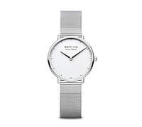 Bering Damen Quarz Uhr | Armbanduhr 30 mm Edelstahlgehäuse und Zifferblatt | Milanaisearmband | Saphierglas | 3 ATM | 15730