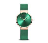 Bering Damen Quarz Uhr | Armbanduhr 31 mm Edelstahlgehäuse und Zifferblatt | Milanaisearmband | Saphierglas | 5 ATM | 14531