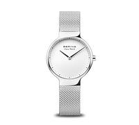 Bering Damen Quarz Uhr | Armbanduhr 31 mm Edelstahlgehäuse und Zifferblatt | Milanaisearmband | Saphierglas | 5 ATM | 15531