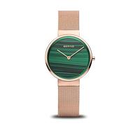 Bering Damen Quarz Uhr | Armbanduhr 31 mm Edelstahlgehäuse und Zifferblatt | Milanaisearmband | Saphierglas | 5 ATM | 14531