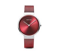 Bering Damen Quarz Uhr | Armbanduhr 31 mm Edelstahlgehäuse und Zifferblatt | Milanaisearmband | Saphierglas | 5 ATM | 14531