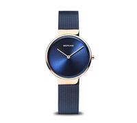 Bering Damen Quarz Uhr | Armbanduhr 31 mm Edelstahlgehäuse und Zifferblatt | Milanaisearmband | Saphierglas | 5 ATM | 14531