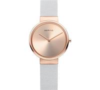 Bering Damen Quarz Uhr | Armbanduhr 31 mm Edelstahlgehäuse und Zifferblatt | Milanaisearmband | Saphierglas | 5 ATM | 14531