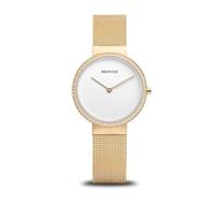 Bering Damen Quarz Uhr | Armbanduhr 31 mm Edelstahlgehäuse und Zifferblatt | Milanaisearmband | Saphierglas | 5 ATM | 14531